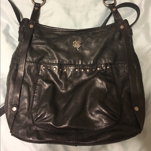 Black leather lucky brand cross body