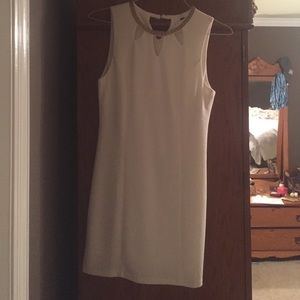 White lined dress