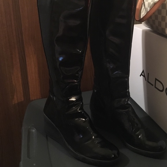 Highl patent leather rain boots