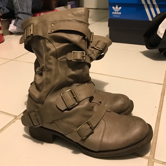 Strappy Brown Boots