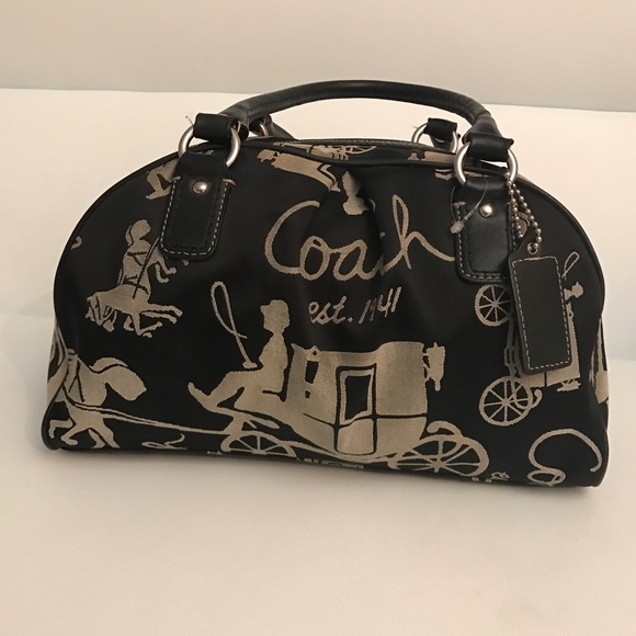 Coach Handbags - AUTHENTIC COACH SIGNATURE HORSE CARRIAGE SATCHEL