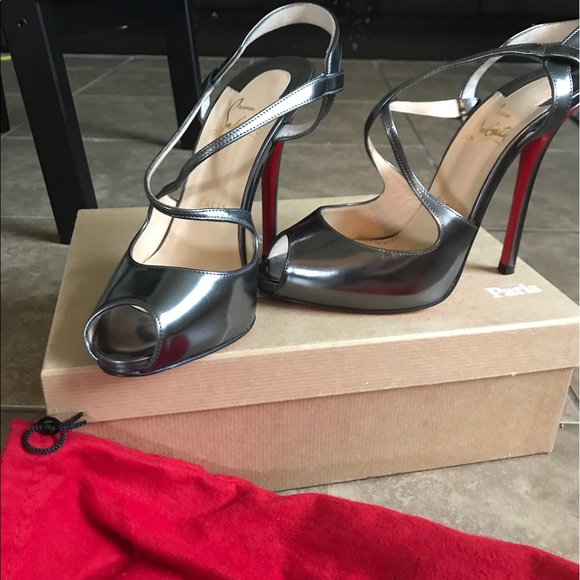 Christian Louboutin Gunmetal Heels - Picture 6 of 8