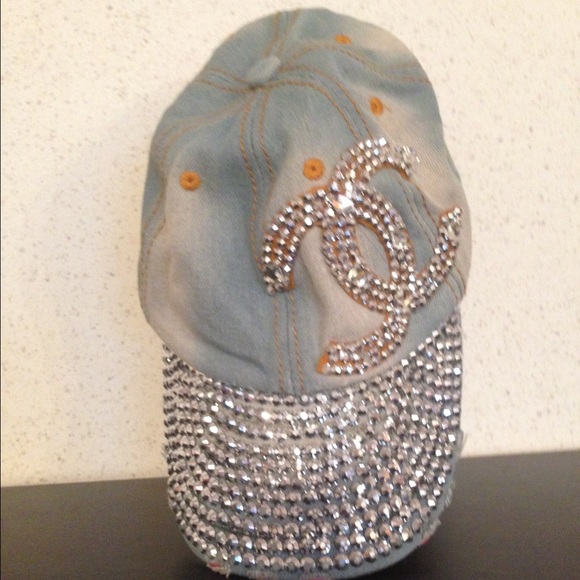 🌺Sexy rhinestone denim hat
