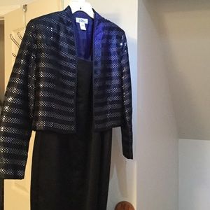 Deep Navy Blue Evening Gown