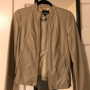 Tan biker jacket