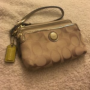 Coach Poppy Signature Wristlet