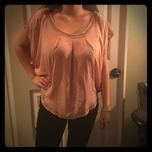 Mauve/baby pink bling top