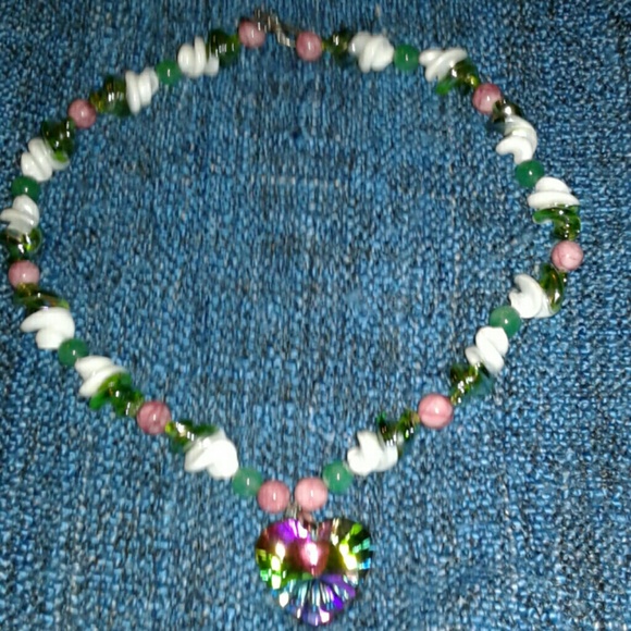 Fun and Funky Glass Prism Necklace - Picture 2 of 4