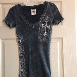 Rhinestone embellished shirt