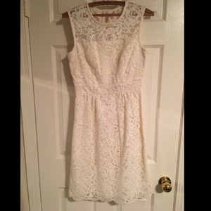 Kate Spade White Lace Fitted Dress
