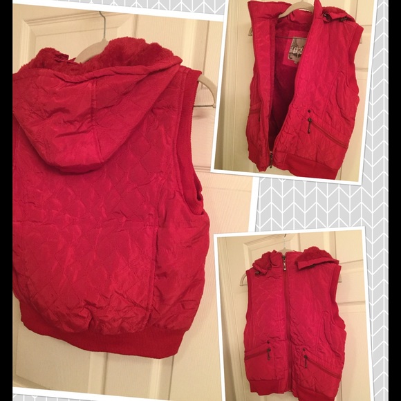 Faux Fur Lined Quilted ZipUp Puffer Vest - Picture 4 of 4