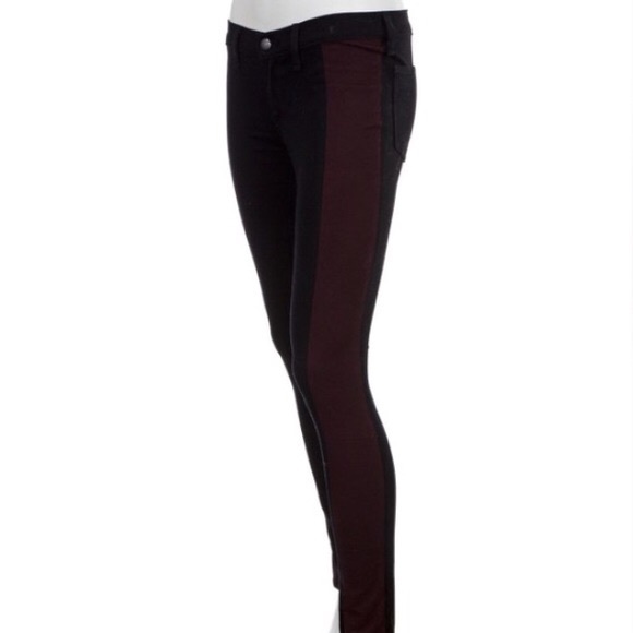 Rag & Bone Split Skinny Black and Wine Jean 26 - Picture 3 of 4