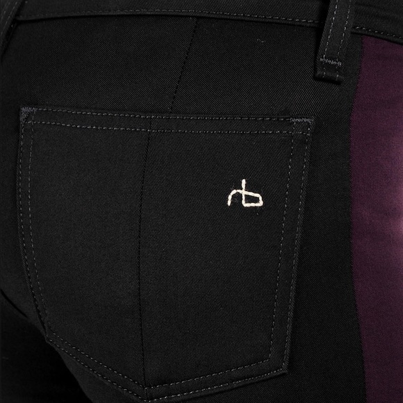 Rag & Bone Split Skinny Black and Wine Jean 26 - Picture 4 of 4