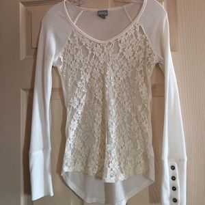 Lace thermal long sleeve