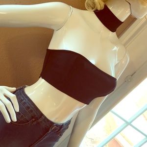 Choker bandeau crop top