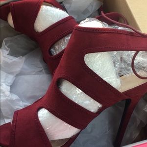 Maroon Strappy Heels