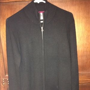 Brand New Khunu Black Zip Front Sweater