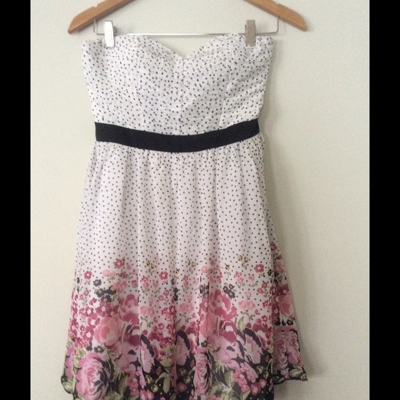 Minuet Polka Dot Floral Dress