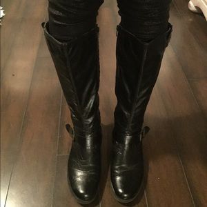 Black tall boots