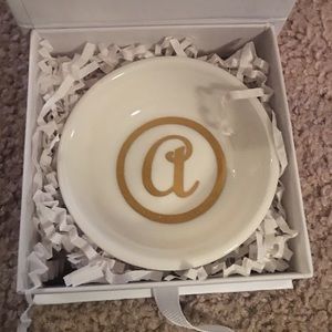 Paisley Box letter "A" jewelry dish