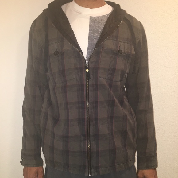 vans flannel hoodie