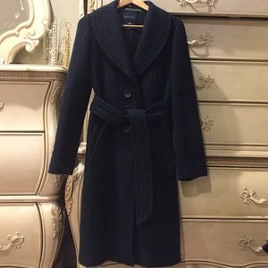 Banana Republic teal blue Coat with belt