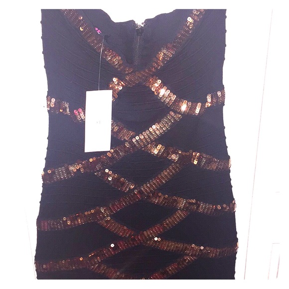 Strapless mini dress