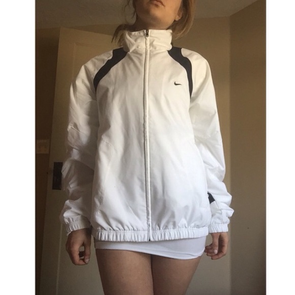 White nike jacket health goth