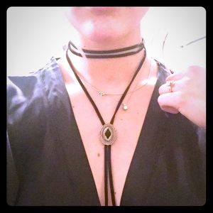 ✨Black Bolo Tie Choker
