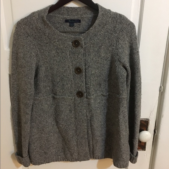 Boden brown and gray tweed wool sweater size large