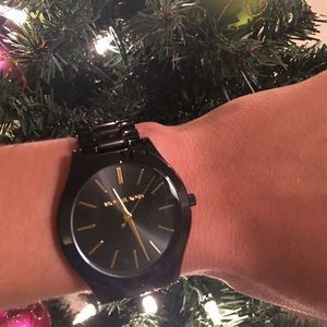Black Michael Kors watch (larger face)