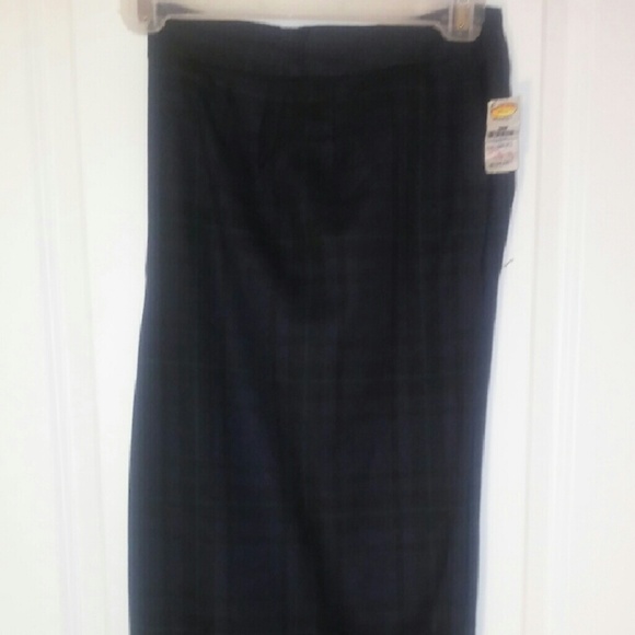 Talbots blue and green plaid trousers