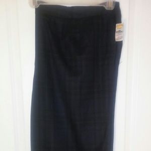 Talbots blue and green plaid trousers