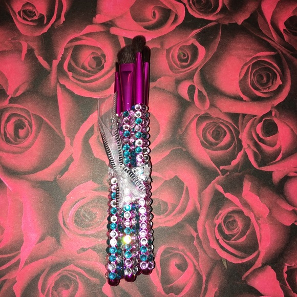 5pc Rhinestone Makeup Brush Set