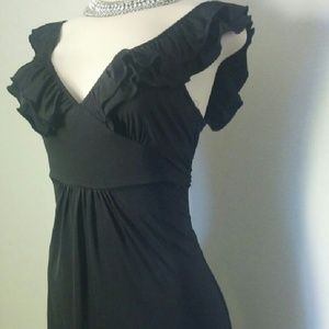 Little black mini wrap dress