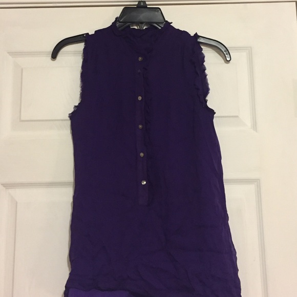 J.Crew silk/polyester sleeveless blouse