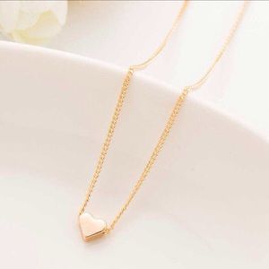 Women's Fashion Gold-tone Heart Necklace