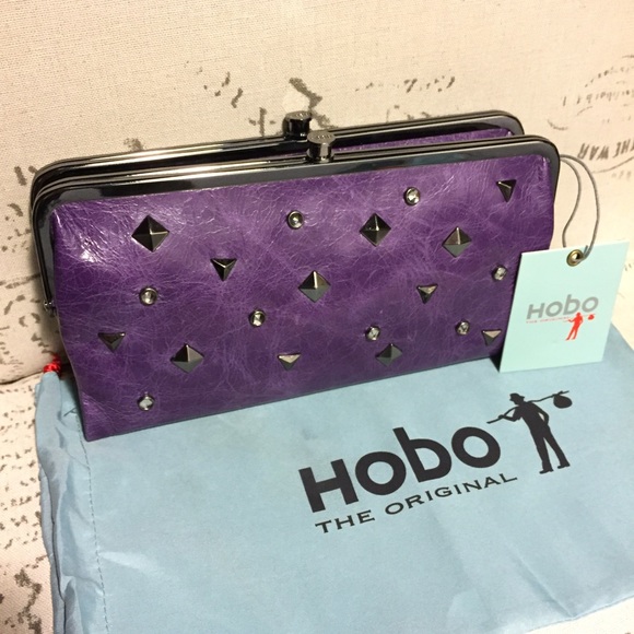 NWT HOBO Lauren Wallet Facet Verbena Studs