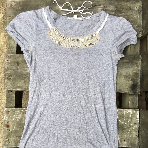 J. Crew Necklace Tissue Tee XS