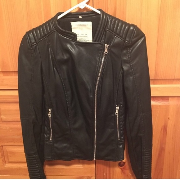 Zara Moto faux leather Jacket - Picture 2 of 4