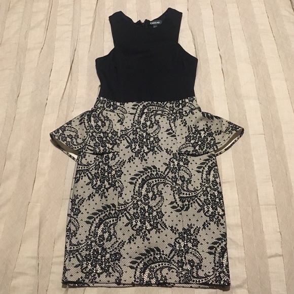 Black Bebe Peplum Dress