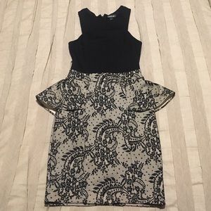 Black Bebe Peplum Dress