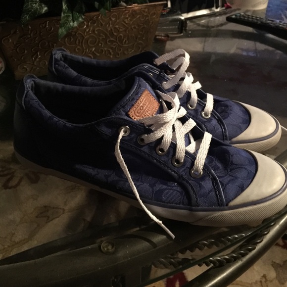 Coach sneakers size 81/2 royal blue - Picture 2 of 4