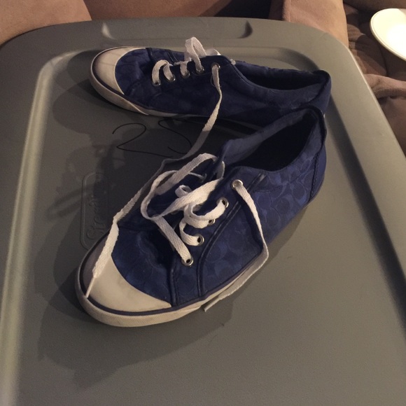 Coach sneakers size 81/2 royal blue - Picture 3 of 4