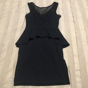 Bebe Black Peplum Dress