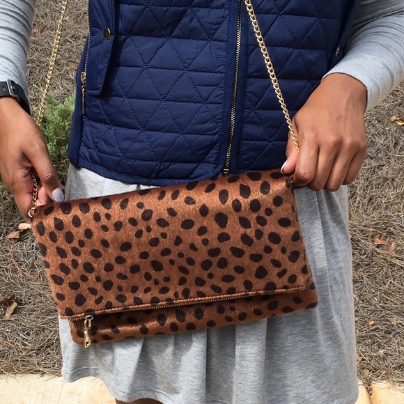 Fold - over Leopard Clutch - Picture 5 of 7