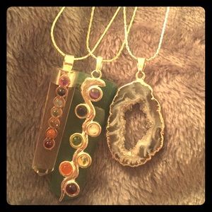 3 crystal necklace bundle firm price