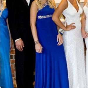 Blue prom gown
