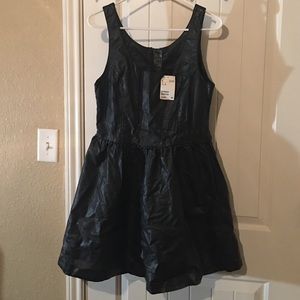 Leather vest dress