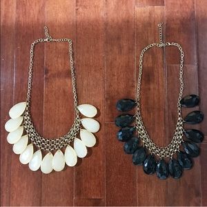 Pair (2) Statement Bib Necklaces